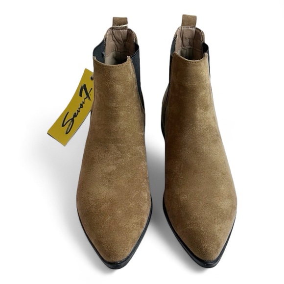 Seven7 Manhattan Tan Suede Ankle Boots - Picture 5 of 6